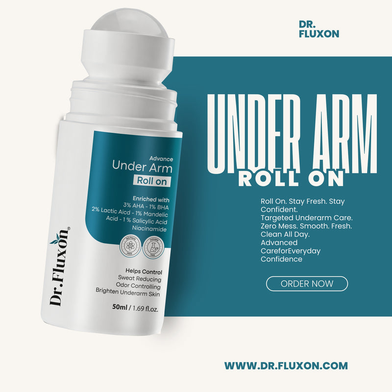 Dr. Fluxon Advance Under Arm Roll-on - 3% AHA & 1% BHA for Brightening & Odor Control (50ml)