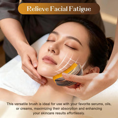 Dr. Fluxon™ Gua Sha Facial Sculpting Brush | Lymphatic Drainage Jawline Definer & Ergonomic Foundation Brush for a Snatched Face