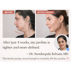 Dr. Fluxon™ Gua Sha Facial Sculpting Brush | Lymphatic Drainage Jawline Definer & Ergonomic Foundation Brush for a Snatched Face