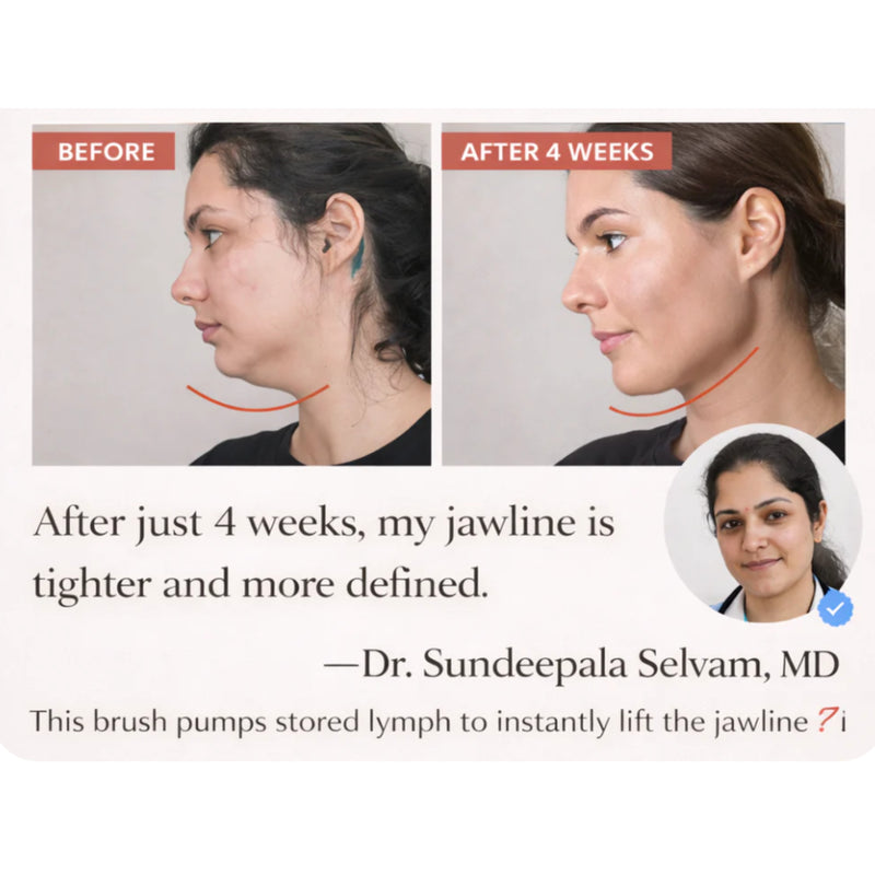 Dr. Fluxon™ Gua Sha Facial Sculpting Brush | Lymphatic Drainage Jawline Definer & Ergonomic Foundation Brush for a Snatched Face