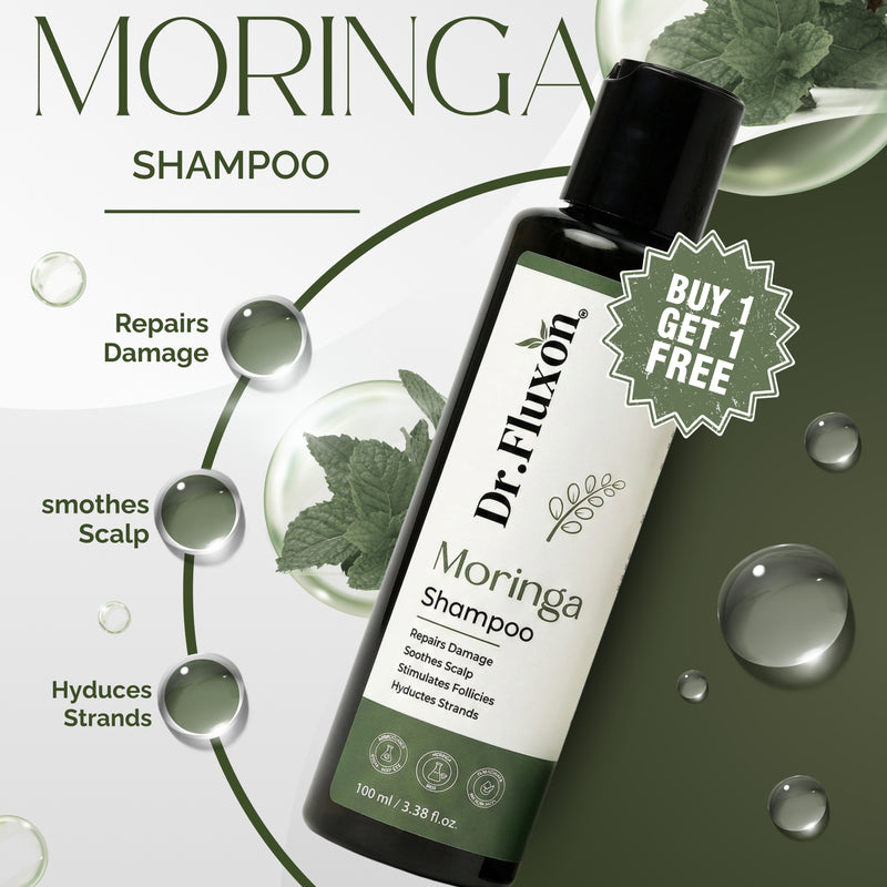 Dr. Fluxon Moringa Shampoo – Natural Repair & Scalp Soothing Formula (100ml)