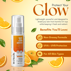 Dr. Fluxon SPF 60 PA++++ Sunscreen Moisturizer - No White Cast, Lightweight & Hydrating with Hyaluronic Acid & Ceramides (50ml)