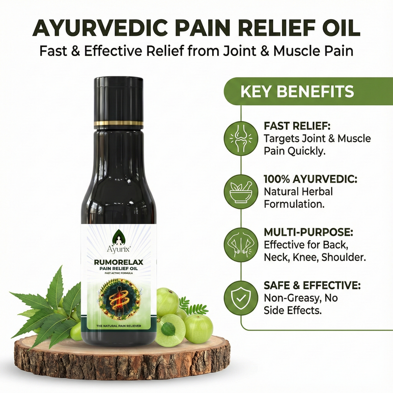 Rumorelax Pain Relief Oil – Fast Acting Herbal Oil for Joint, Muscle & Back Pain