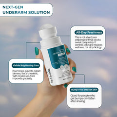 Dr. Fluxon Advance Under Arm Roll-on - 3% AHA & 1% BHA for Brightening & Odor Control (50ml)