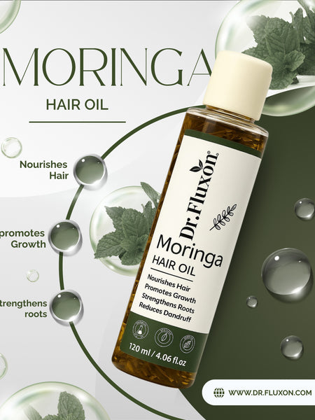 Dr. Fluxon Moringa Hair Oil – Pure Growth & Dandruff Control Formula (100ml)