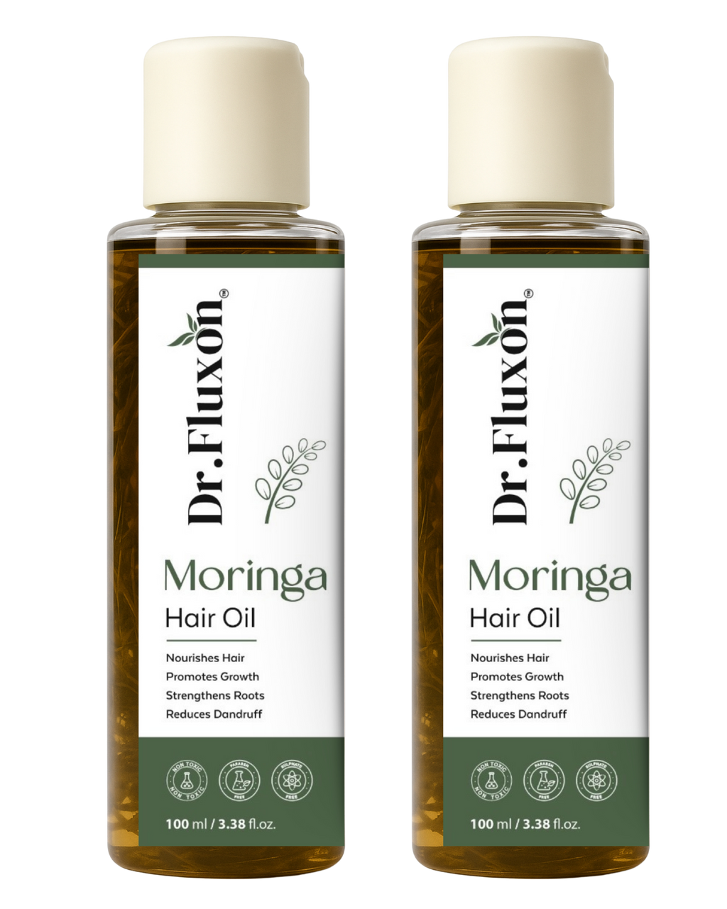 Dr. Fluxon Moringa Hair Oil – Natural Hair Growth & Nourishment (pack of 2)